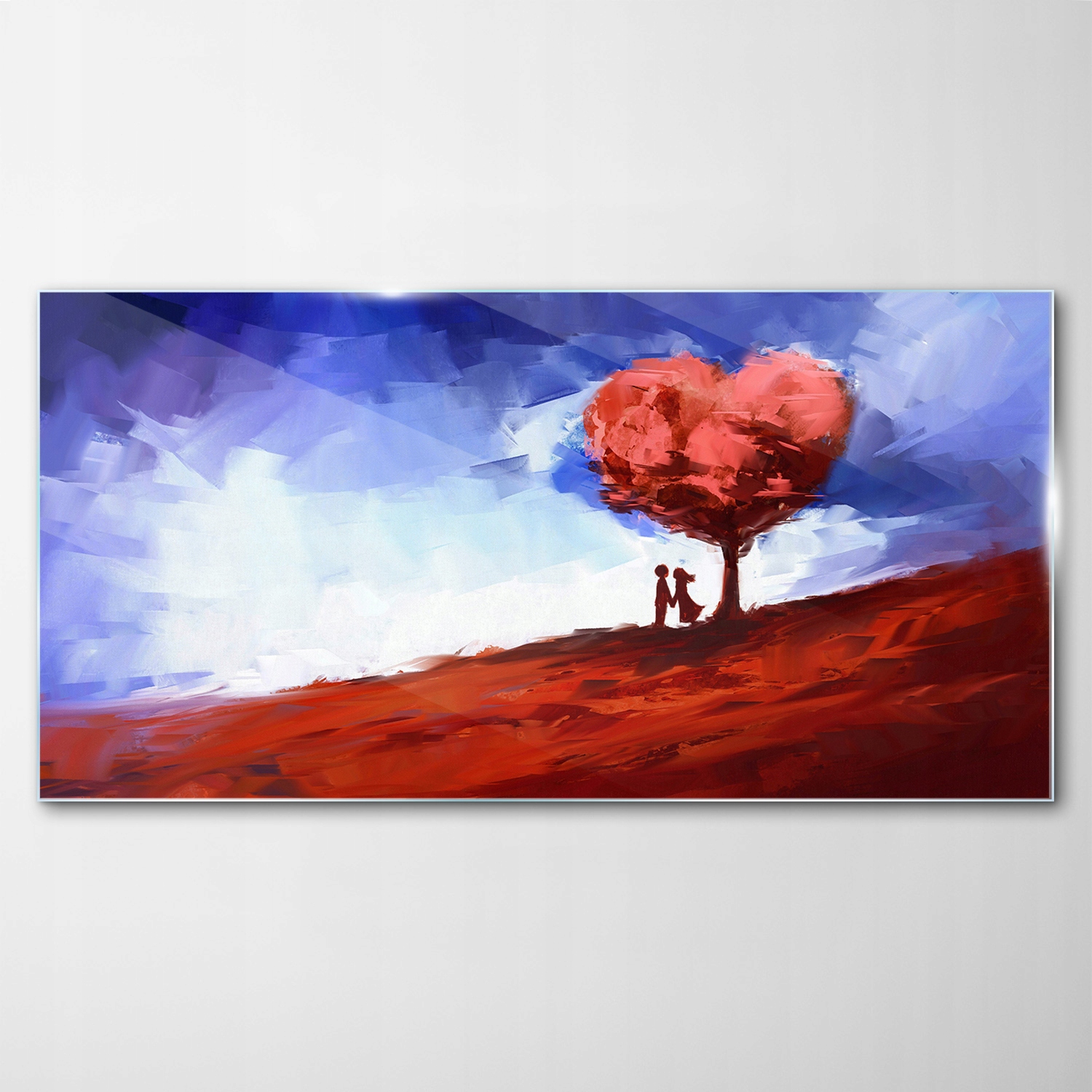 Tvrdený sklenený obraz Strom Srdce Láska 140x70