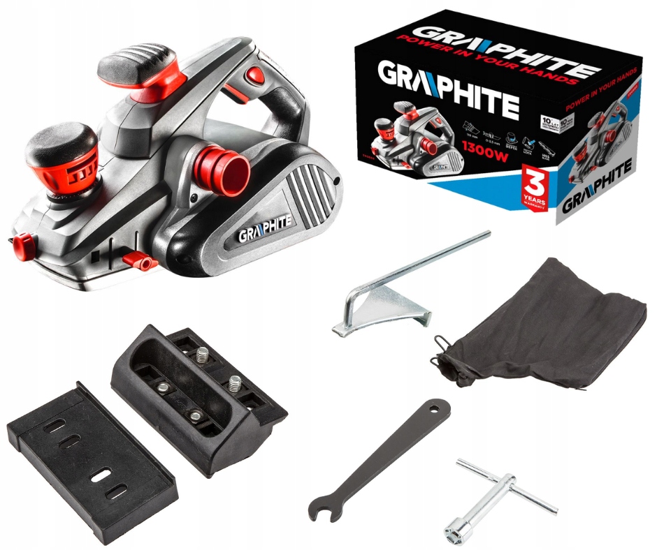 

Strug Elektryczny 1300W 59G680 +akcesoria Graphite