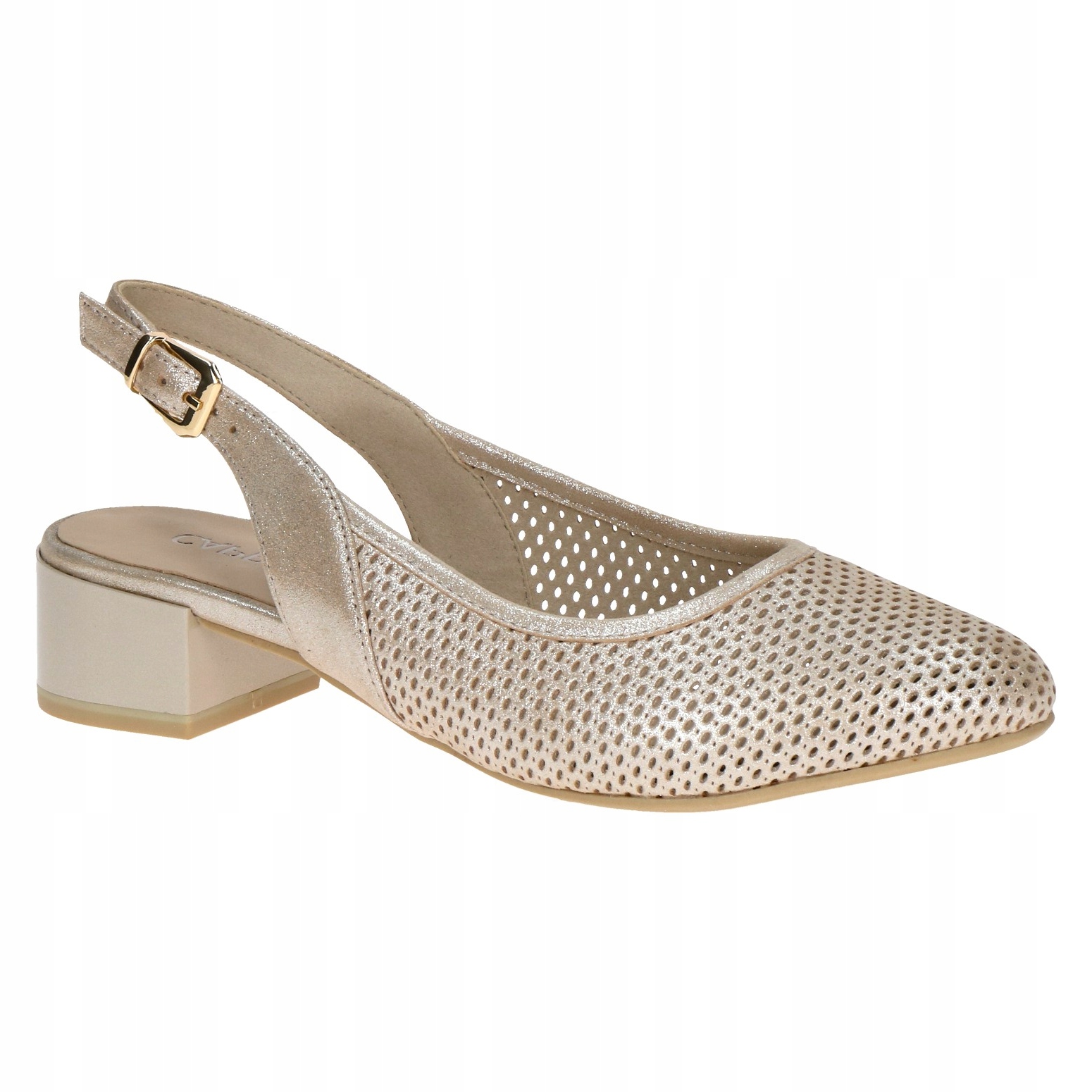 Caprice 29602-44 Lodičky Ažur Béžové Metallic Tuhost H Vel. 37,5
