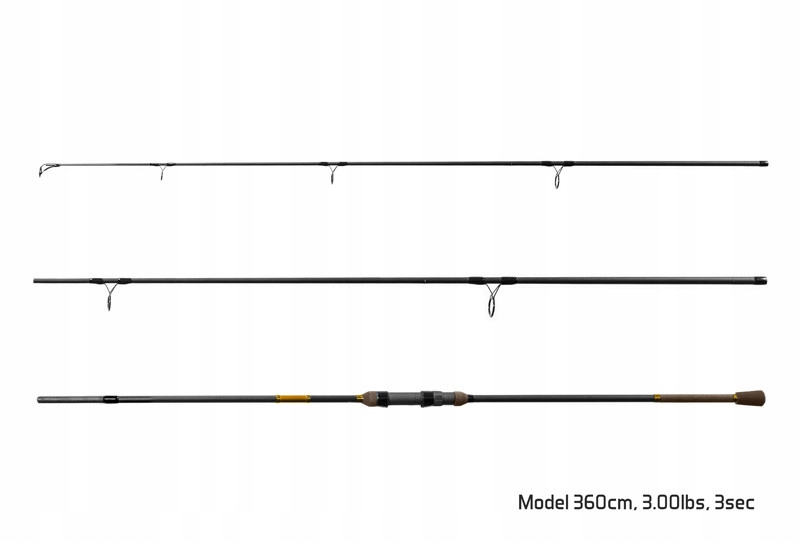 WĘDKA DELPHIN SYMBOL CARPER 360cm 3,00LBS 3 SKŁADY Konstrukcja wędki segmentowe