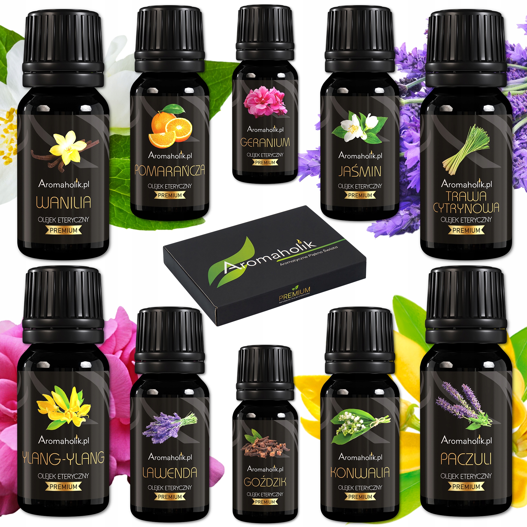 Olejek Eteryczny Bio 100% Naturalny Zestaw 10x10ml