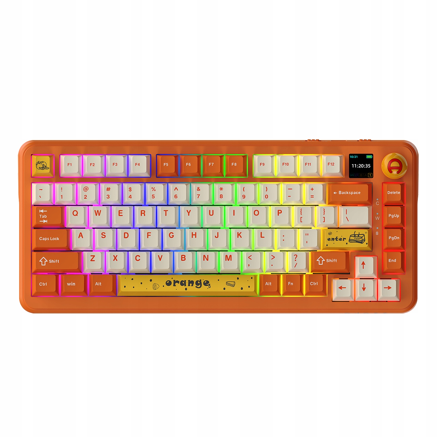 Klawiatura AK820 Max Avocado Switch Orange-White Theme-RGB-With Screen
