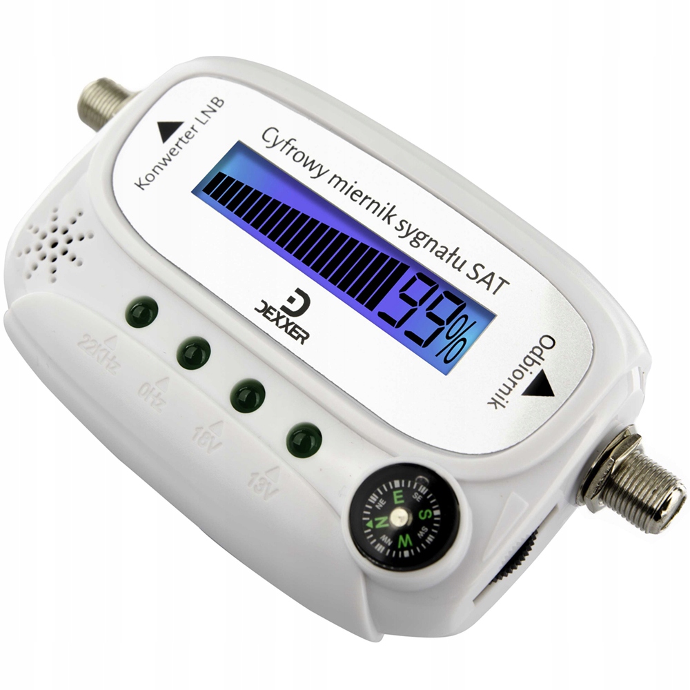 CYFROWY MIERNIK SYGNAŁU SATELITARNEGO LCD SF08 Marka DexXer