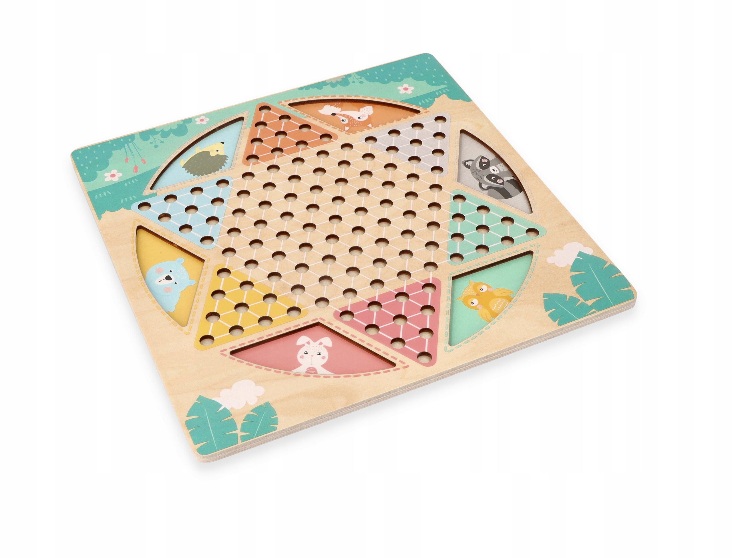 SZACHY CHINSKIE HALAMA ZABAWKA GRA DLA NAJMŁODSZYCH PLANSZOWA DREWNIANA Maksymalna liczba graczy 4