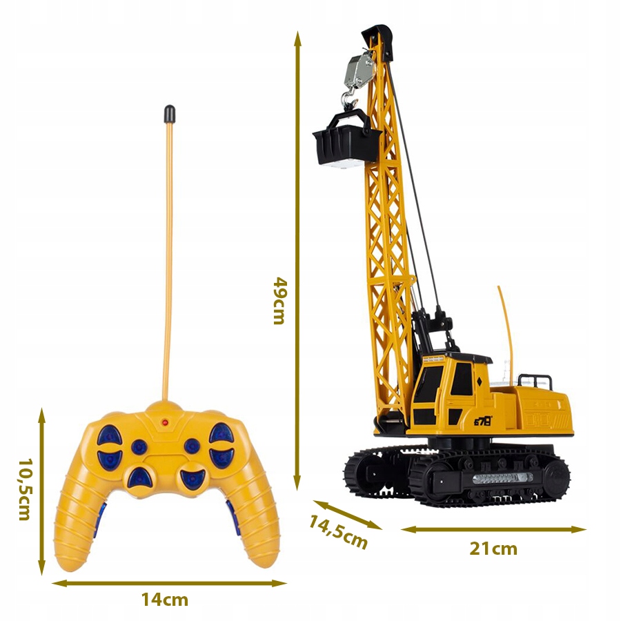 DŹWIG ŻURAW DUŻY XXL ZDALNIE STEROWANY NA PILOTA LED DLA DZIECI DO ZABAWY Bohater / Bajka brak