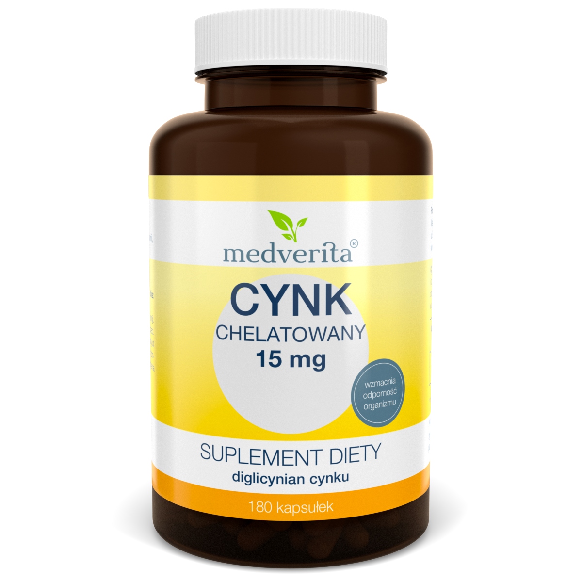 CYNK CHELATOWANY 15 mg Diglicynian - 180 kapsułek