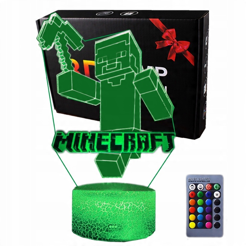 

Lampka 3D nocna led usb pilot Minecraft Gra