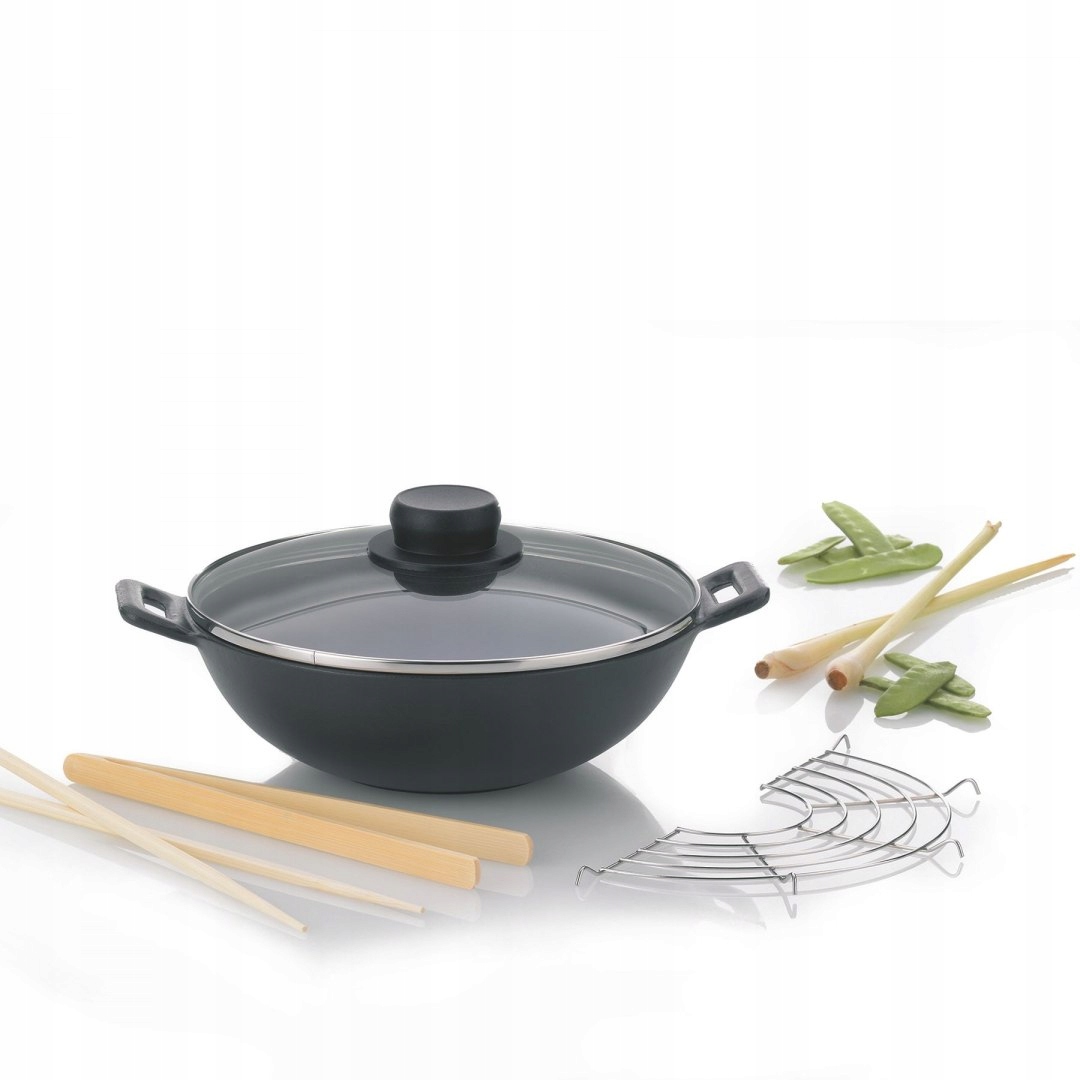 Wok 5 elementów śred. 24 cm Stan opakowania oryginalne