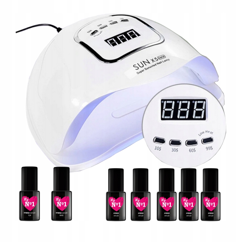 Uv Led Lampa na nehty Silná 5 laků Top a Báze