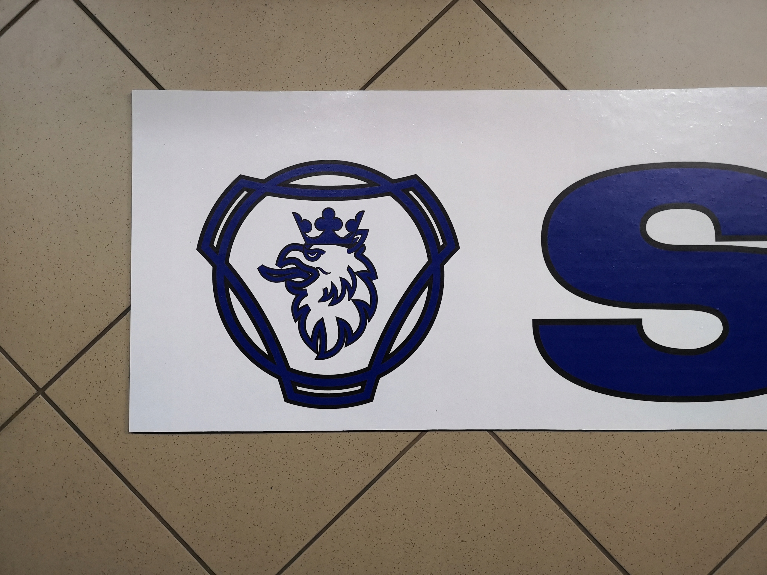 Chlapacz fartuch naczepy przyczepy SCANIA bialy Installation side Rear