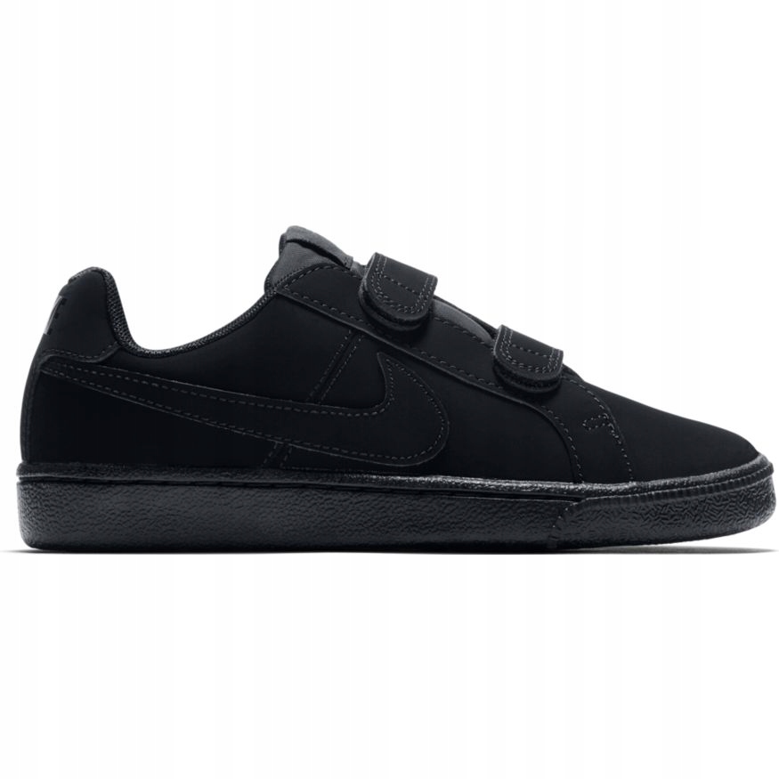 Buty Sportowe Dziecięce Nike Czarne Na Rzepy Court Royale 833536-001 r.27,5
