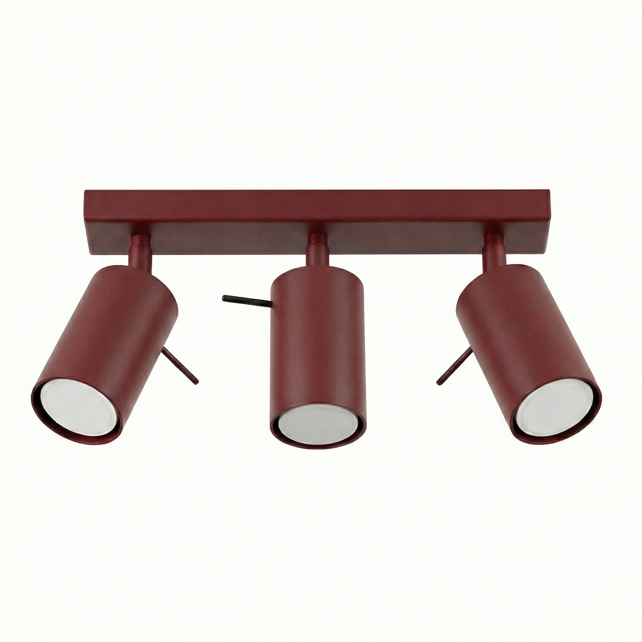 Stropné Svietidlo Ring 3L burgundská osvetľovacia lišta Lampa 3 stropné tuby Sollux
