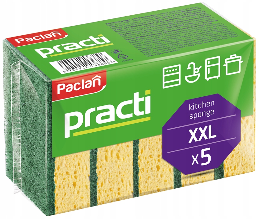 

Gąbki Do Naczyń 5 szt. Zmywak kuchenny Paclan