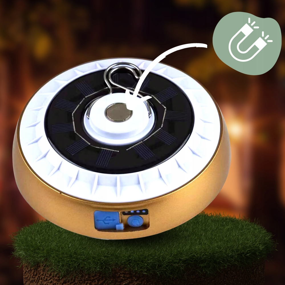 DUŻA LAMPA TURYSTYCZNA 2400 mAh LATARKA KEMPINGOWA LED POWERBANK SOLARNA Marka Nocton