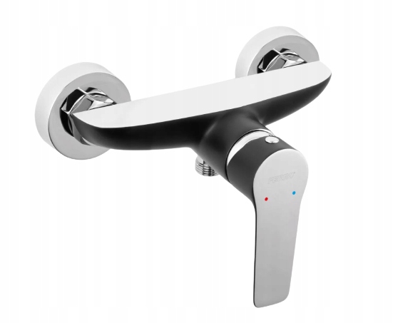 Ferro Nástenná Sprchová Batéria Adore Black/chrome, Čierna/chrómová