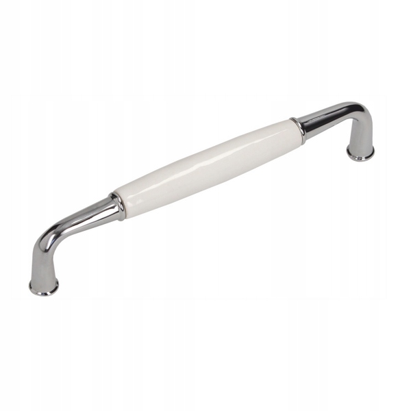 

Uchwyt meblowy porcelana UP16-L-128 chrom+biała