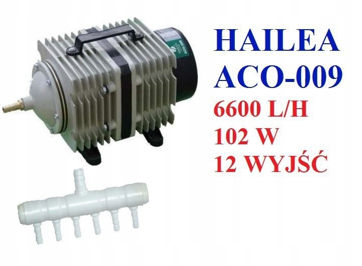 Pompa Napowietrzacz Kompresor Aco-009 6600L/H Wydajność pompy l/h Ponad 5000 l/h