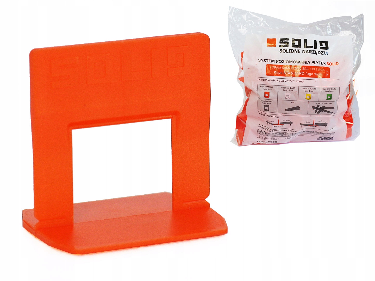 

Solid System Poziomowania Płytek Klipsy 1mm 100szt