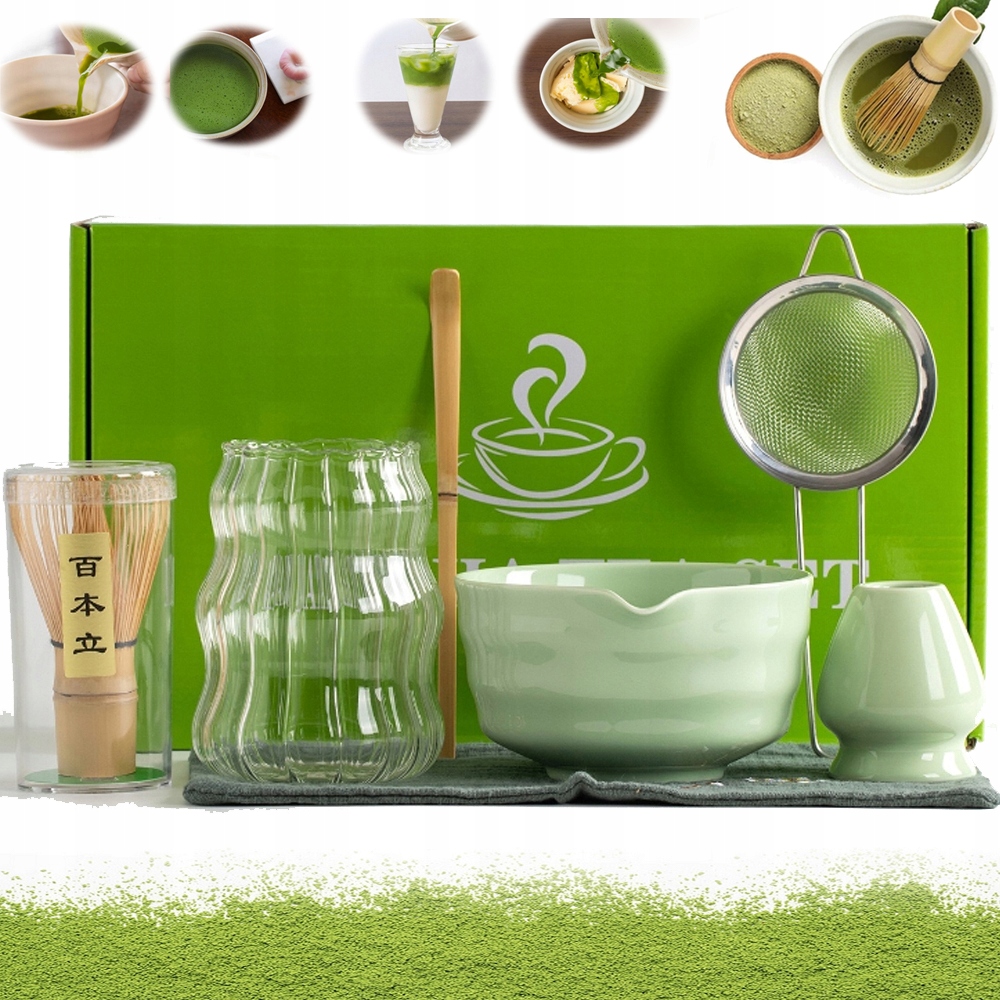 Levně Sada Na Přípravu Matchy 7 Ks Chasen Chashaku Šlehací Metla