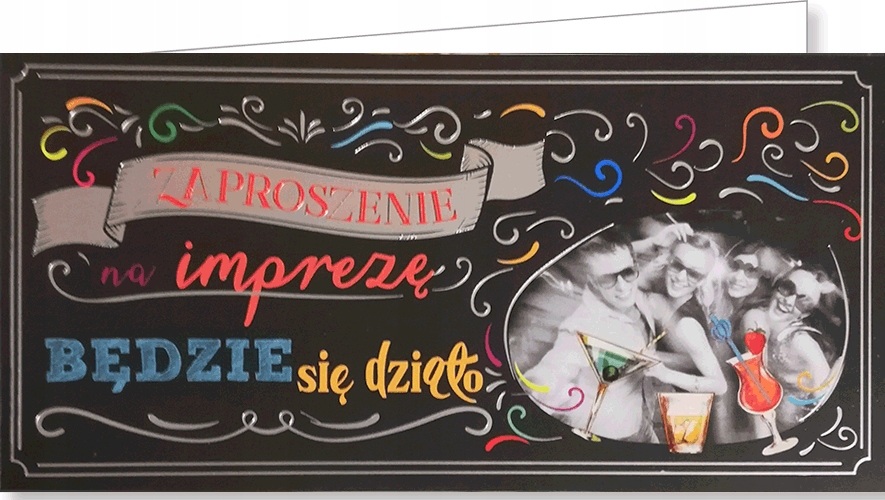 

Zaproszenia ogólne uniwersalne zestaw 10szt ZAB50