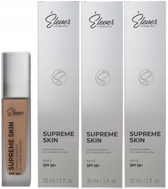 3 x Elever Supremeskin Sand 30 ml Nezpůsobuje efekt masky Vynikající krytí