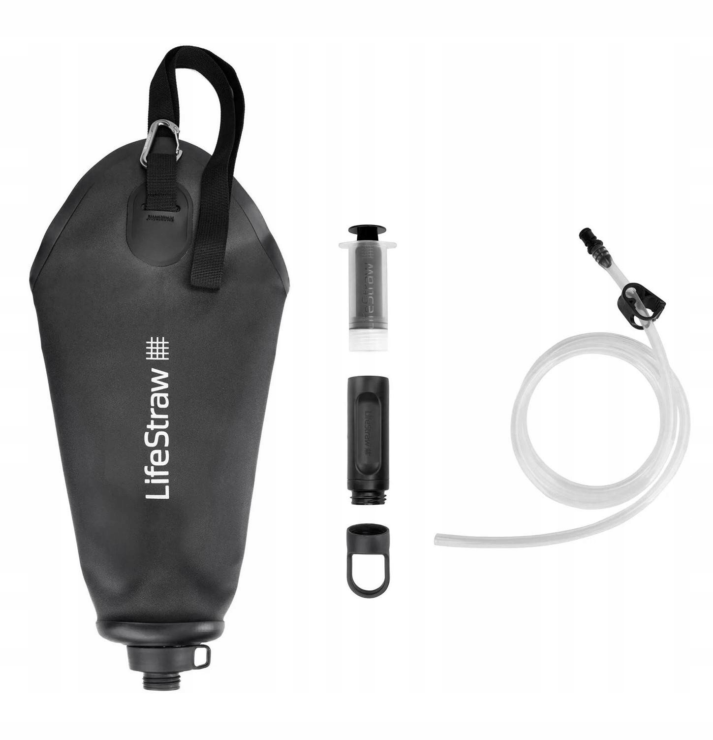 Turistický černý filtr na vodu, hydrovak, LifeStraw Peak Gravity 3l