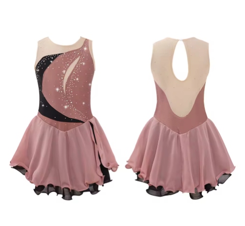 Strój Do Gimnastyki Balet Body Sukienka Do Tańca 140 146 Mokka Nr 2732