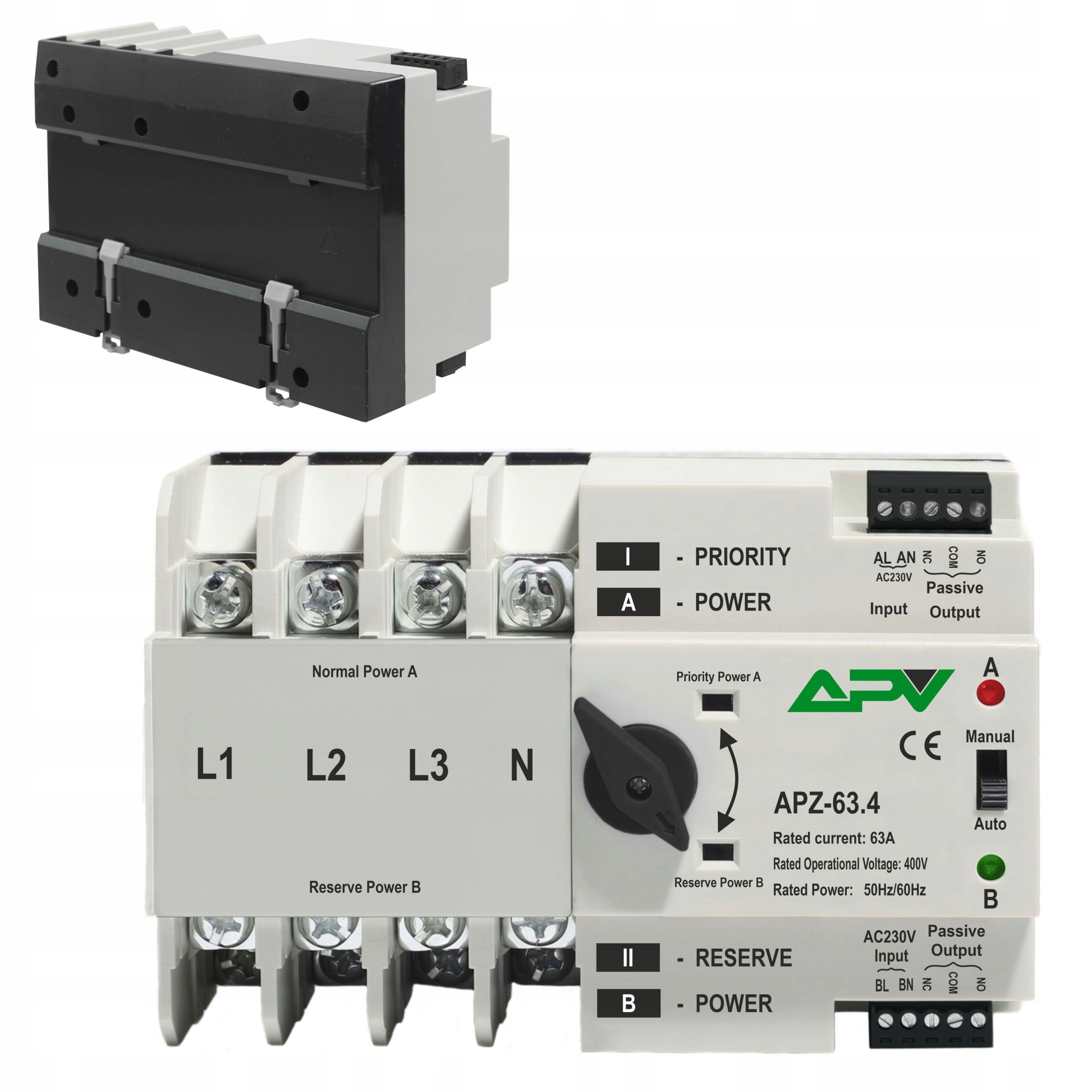 Trójfazowy Automatyczny Sieciowy Przełącznik Zasilania 63A 4P 3 fazy