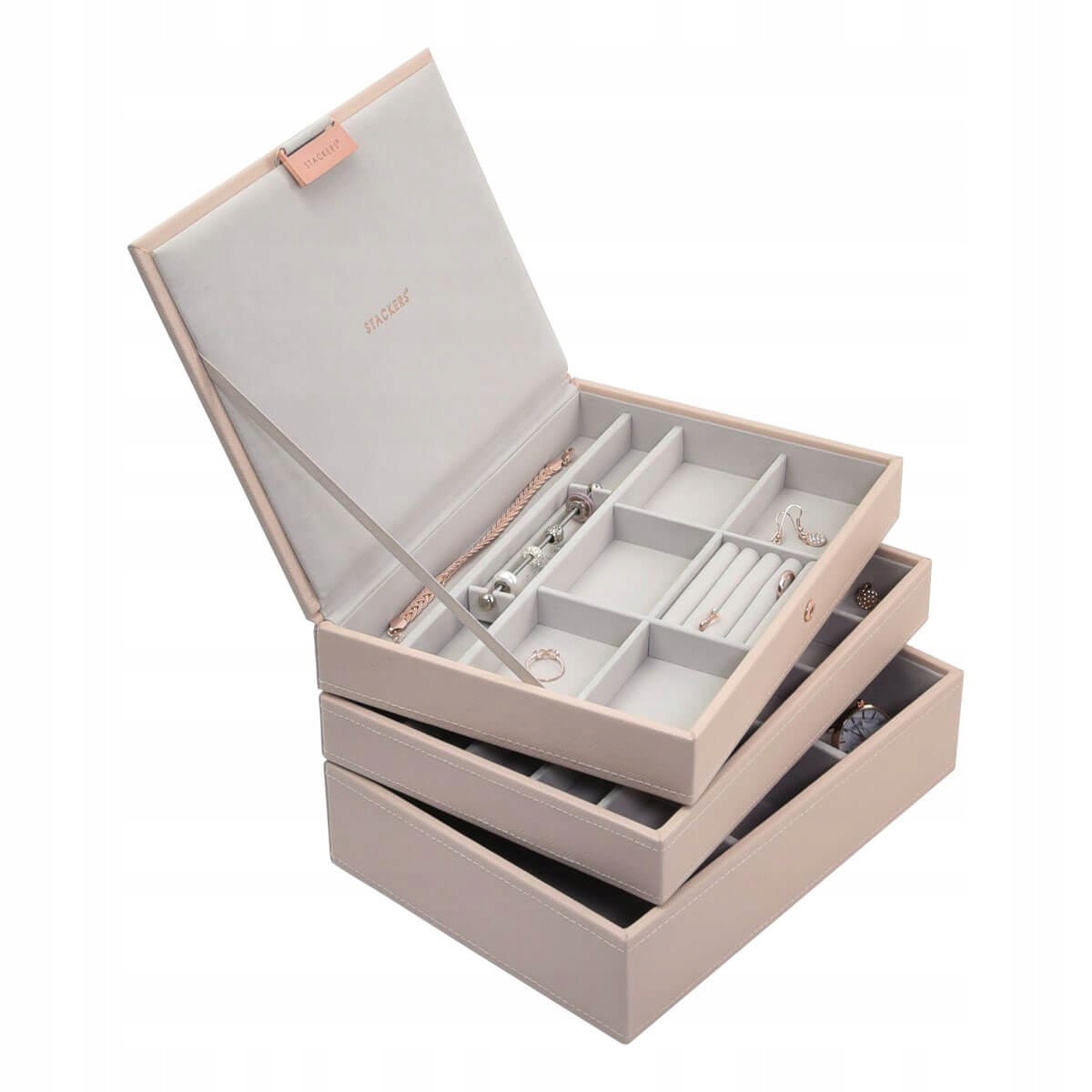 Krabička na Šperky Trojitá růžová Classic Stackers