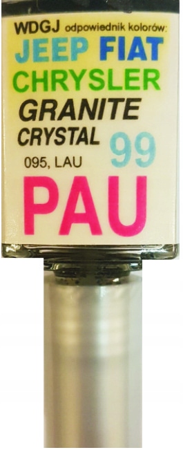 Fiat Chrysler Jeep Pau Lau 095 Granite Crystal Lakier Zaprawka Do Rys 10 ML