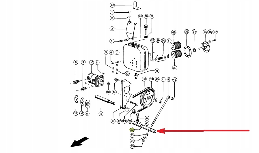 723013.0 - тифт гидравлического насоса