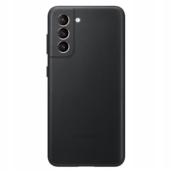 Puzdro Samsung EF-VG996LB S21+ G996 čierna/čierna Leather Cover
