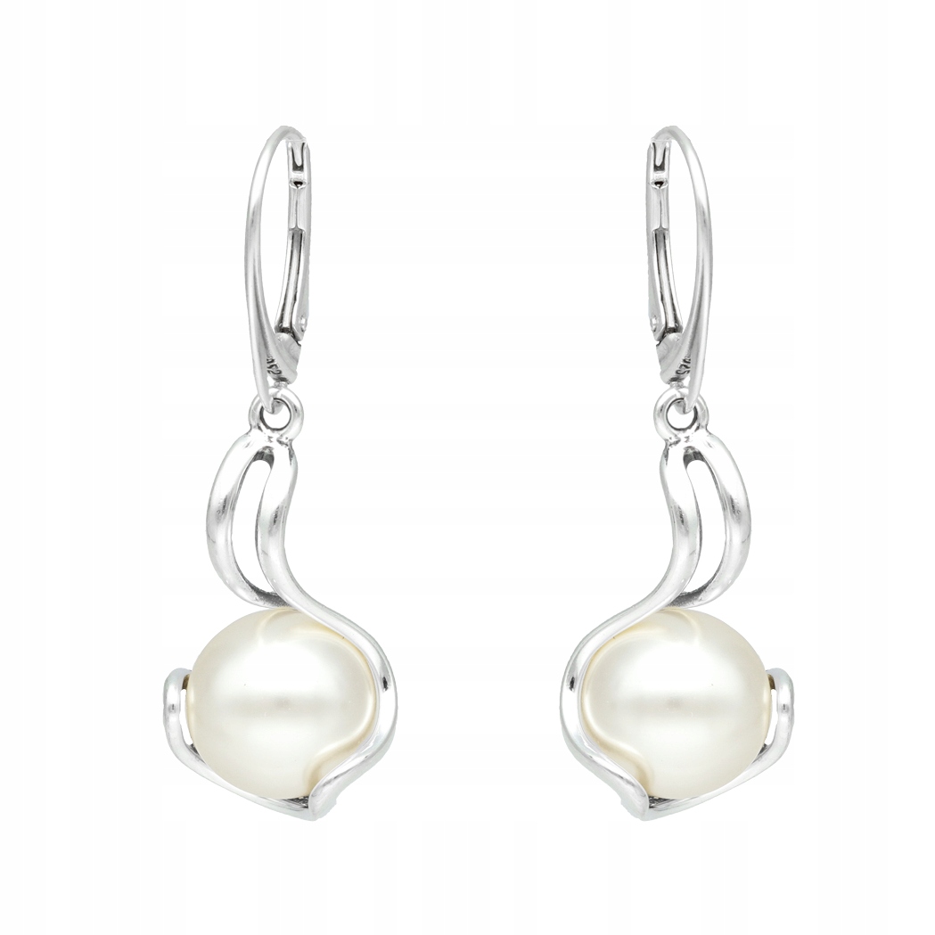 Efektní náušnice s stříbro a perlami