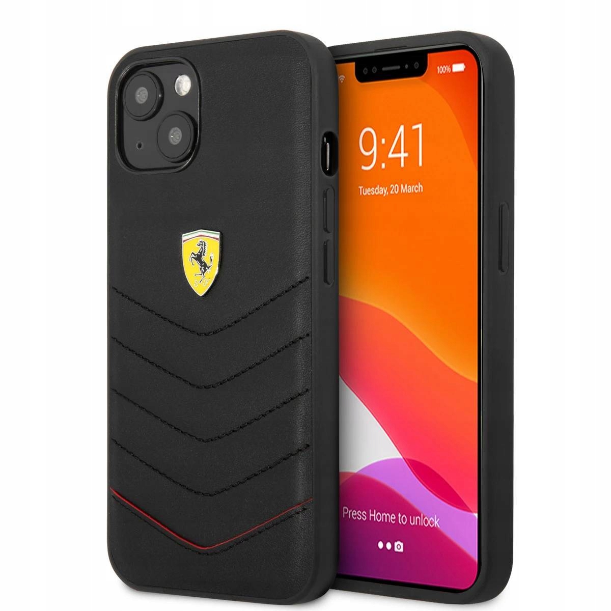 Etui Ferrari Off Track Quilted na iPhone 13 mini czarne Ferrari