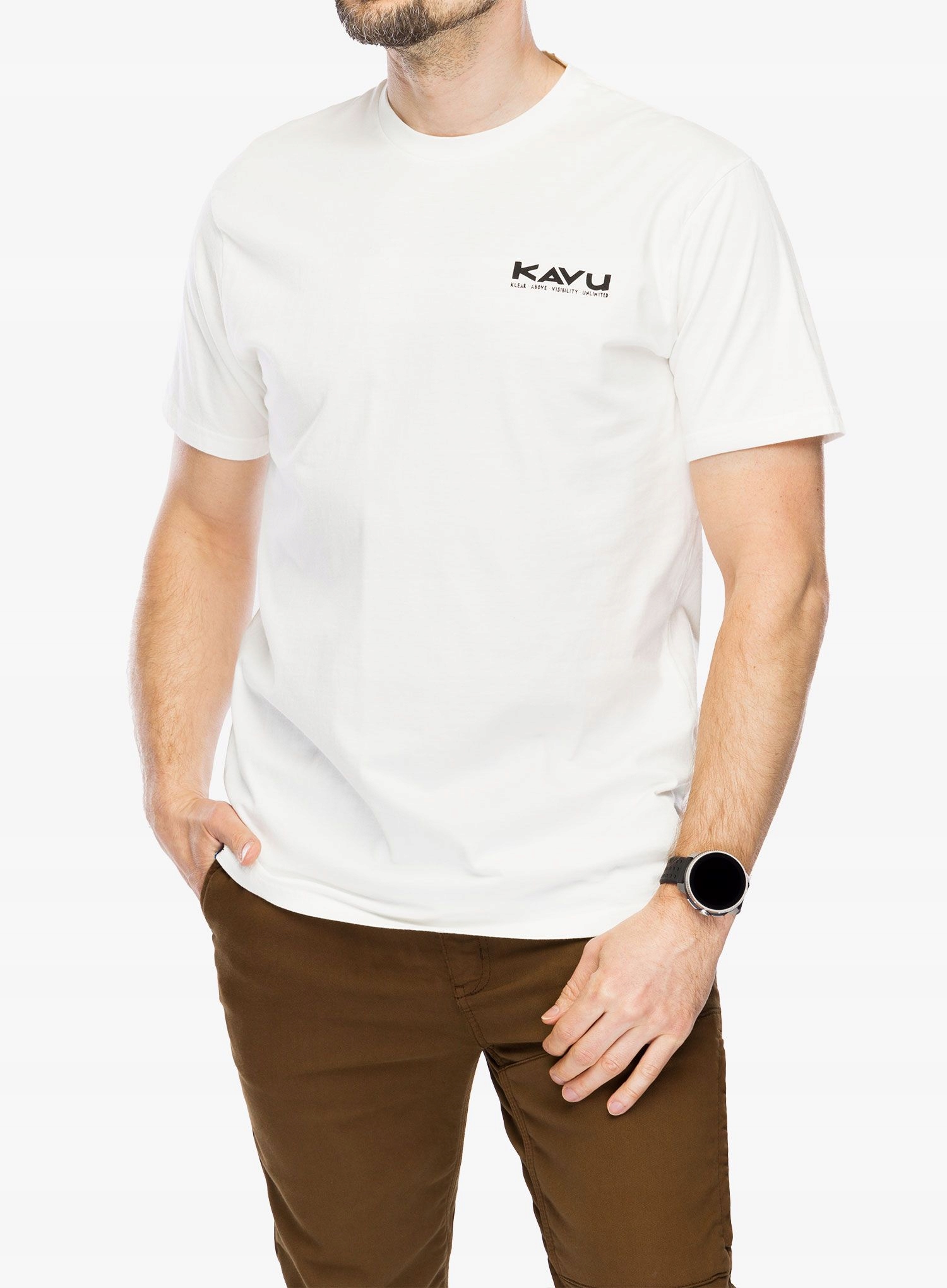 Bavlněné tričko Kavu Klear Above Etch Art off white XL