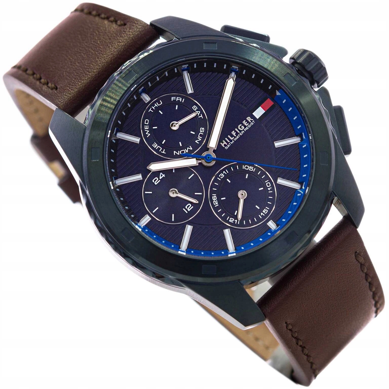Pánské Hodinky Tommy Hilfiger 1710632 Módní Hnědé S Řemínkem S Datumovkou
