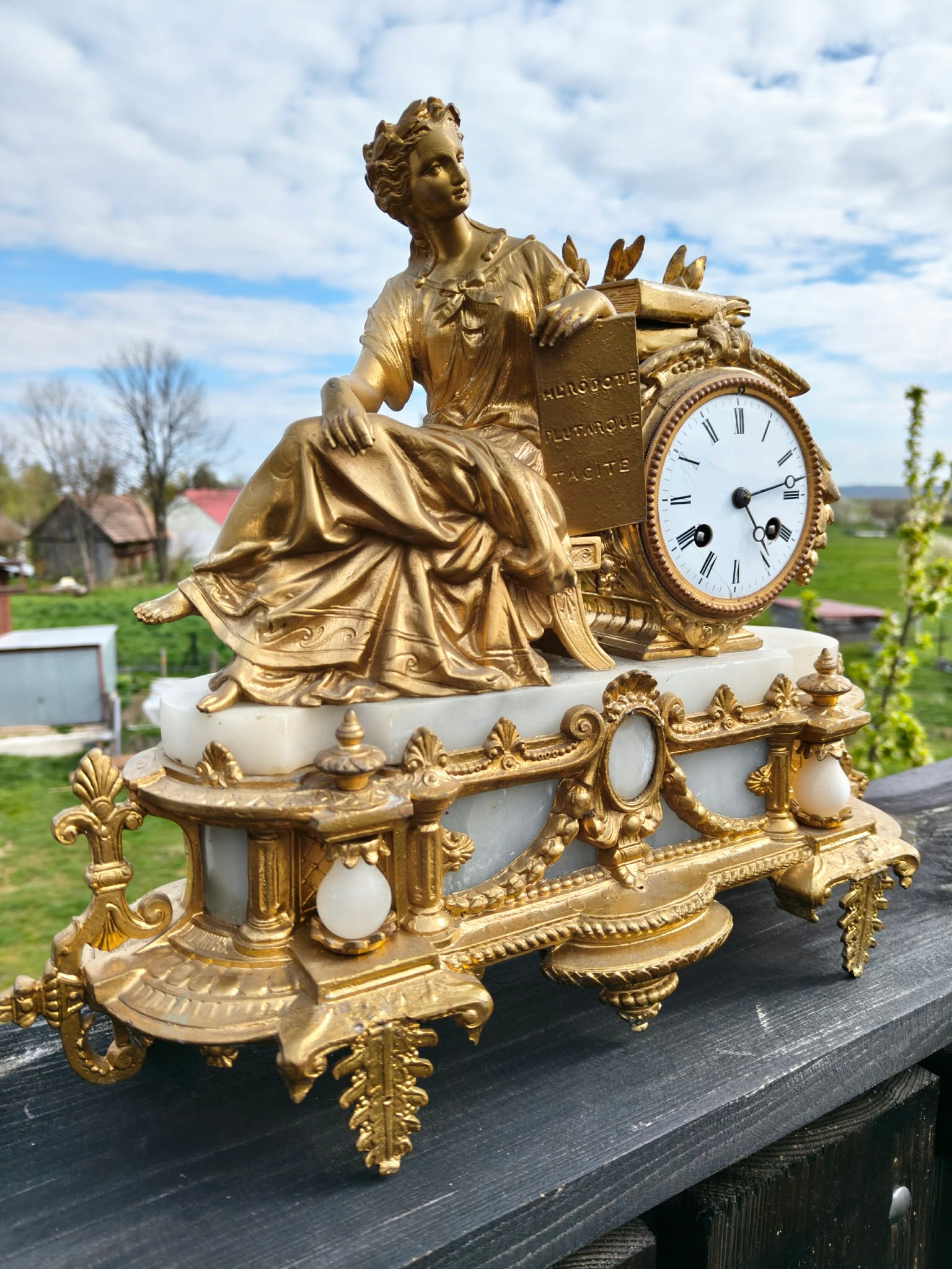 Zegar kominkowy Figuralny Francja XIXw.