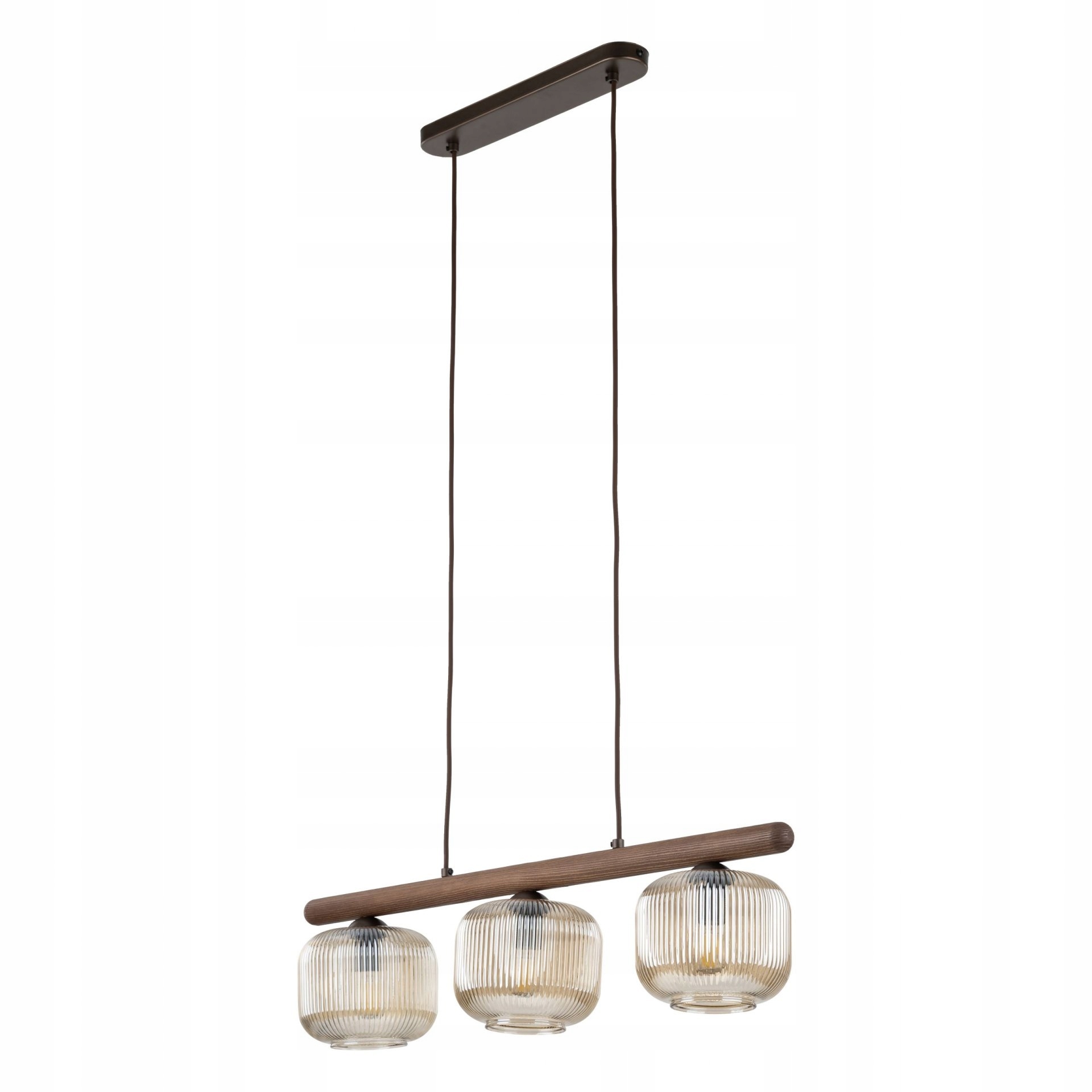 Luster Stropné Svietidlo Závesná lampa Koňaková E14 Drevená Elegantná Tk Lighting