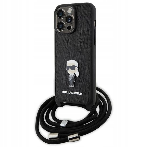 Etui Karl Lagerfeld Crossbody Saffiano na iPhone 15 Pro Max czarne