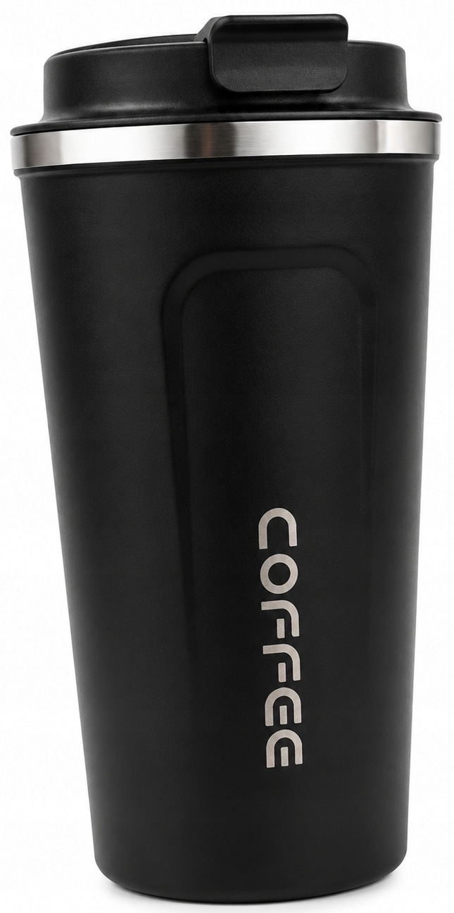 Czarny Termiczny Kubek Podróżny 510ml Kawa Herbata Coffee