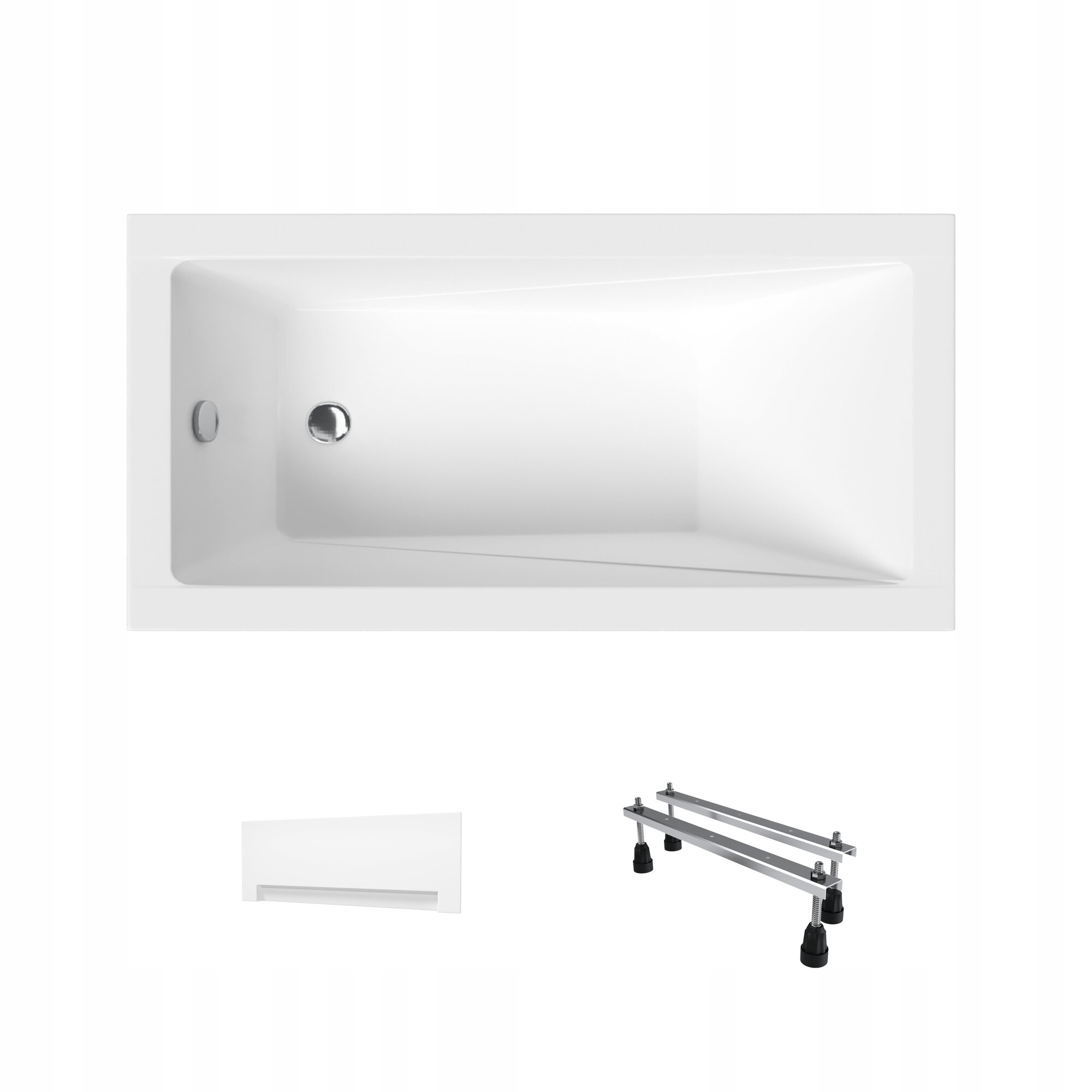 Wanna akrylowa Helmken Rivana 130 х 70 Panel biały Nóżki 23095002