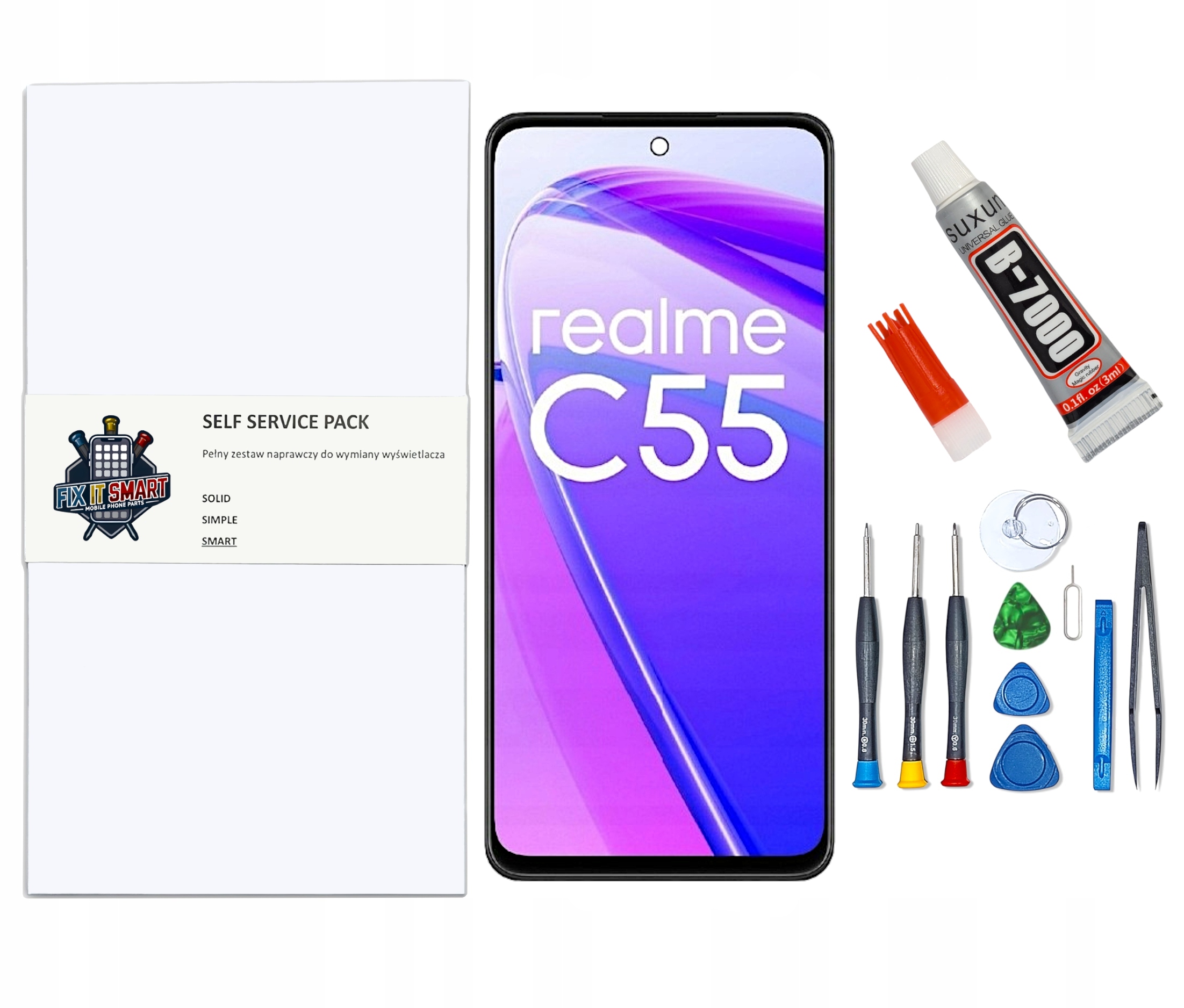 Displej pro Realme C55 Opravná sada LCD Rámeček Originál Zila