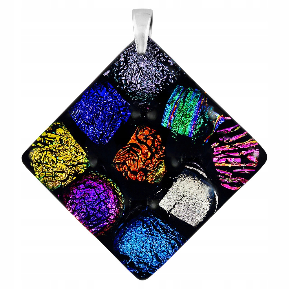 Dámský vícebarevný přívěsek Harf sklo murano