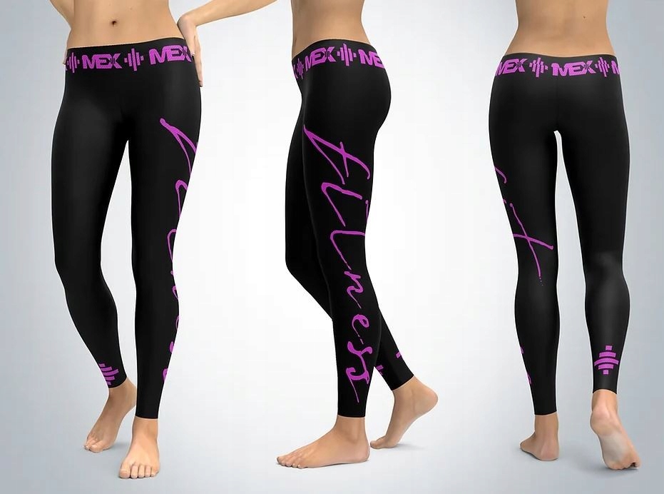Damskie legginsy sportowe Mex S fioletowy
