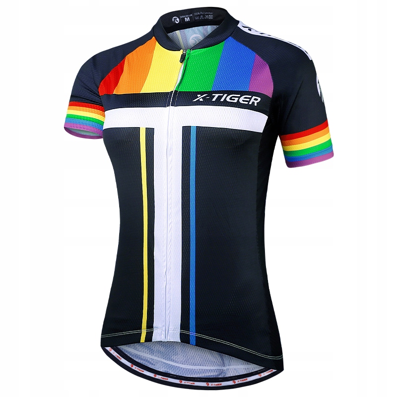 Koszulka Rowerowa Damska Szybkoschnąca Flaga Lgbt