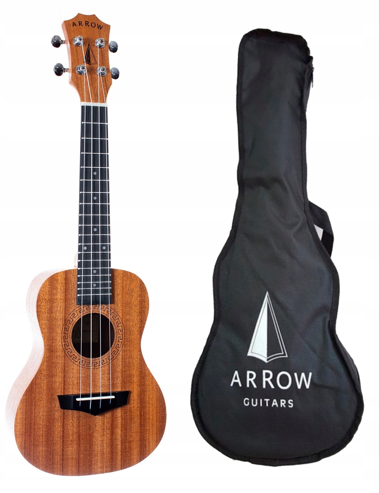 ARROW MH10 UKULELE KONCERTOWE Z POKROWCEM MAHOŃ DREWNIANE