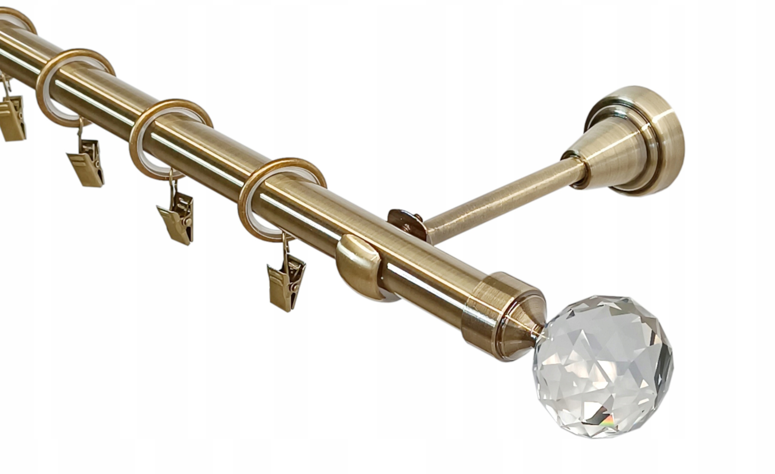 Jednoduchá garnýž kovový zlatý mix hrotů Imperia Deco 19 mm 300 cm