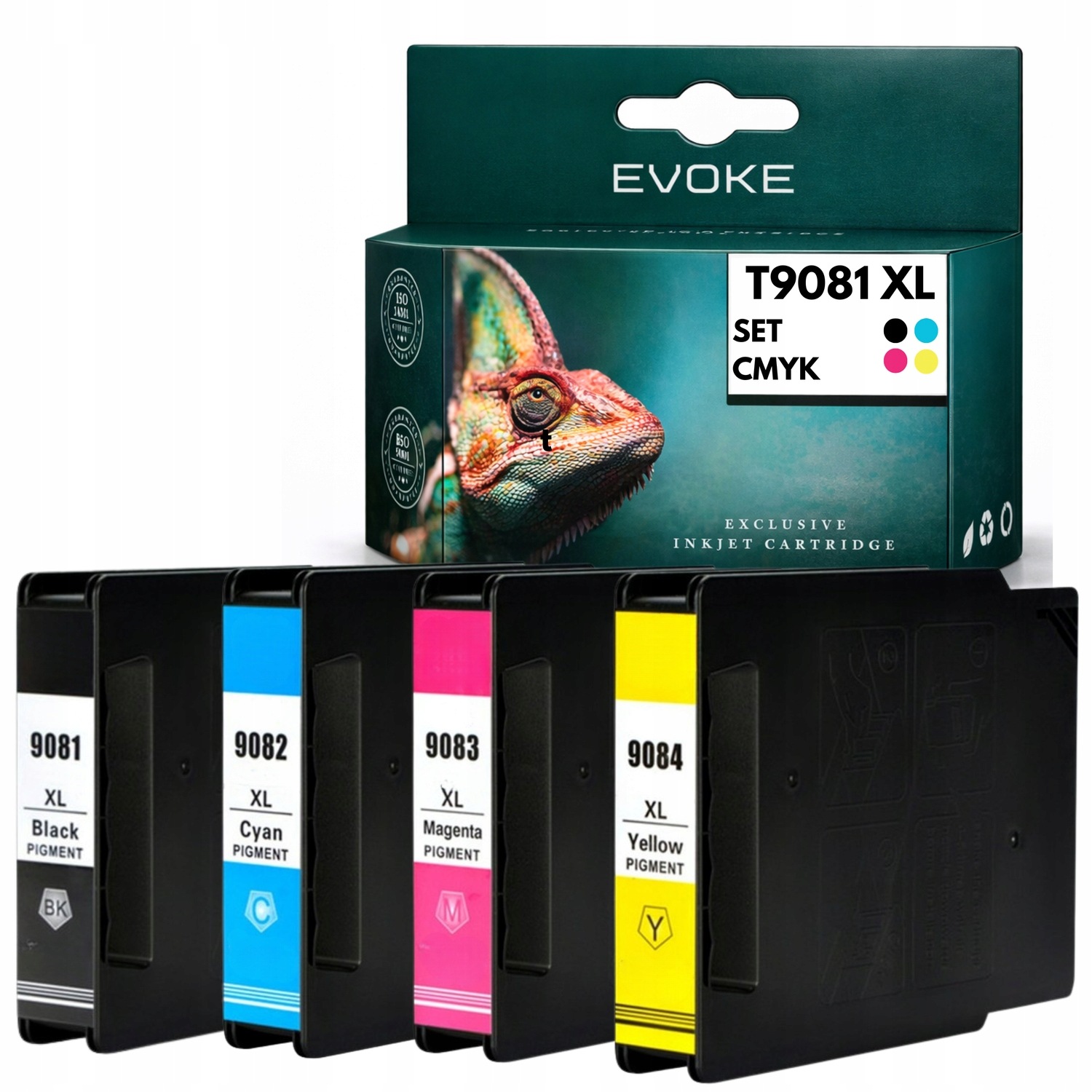 Evoke Inkoust pro Epson T9081 T9082 T9083 T9084 sada barev WF-6590 WF-6090