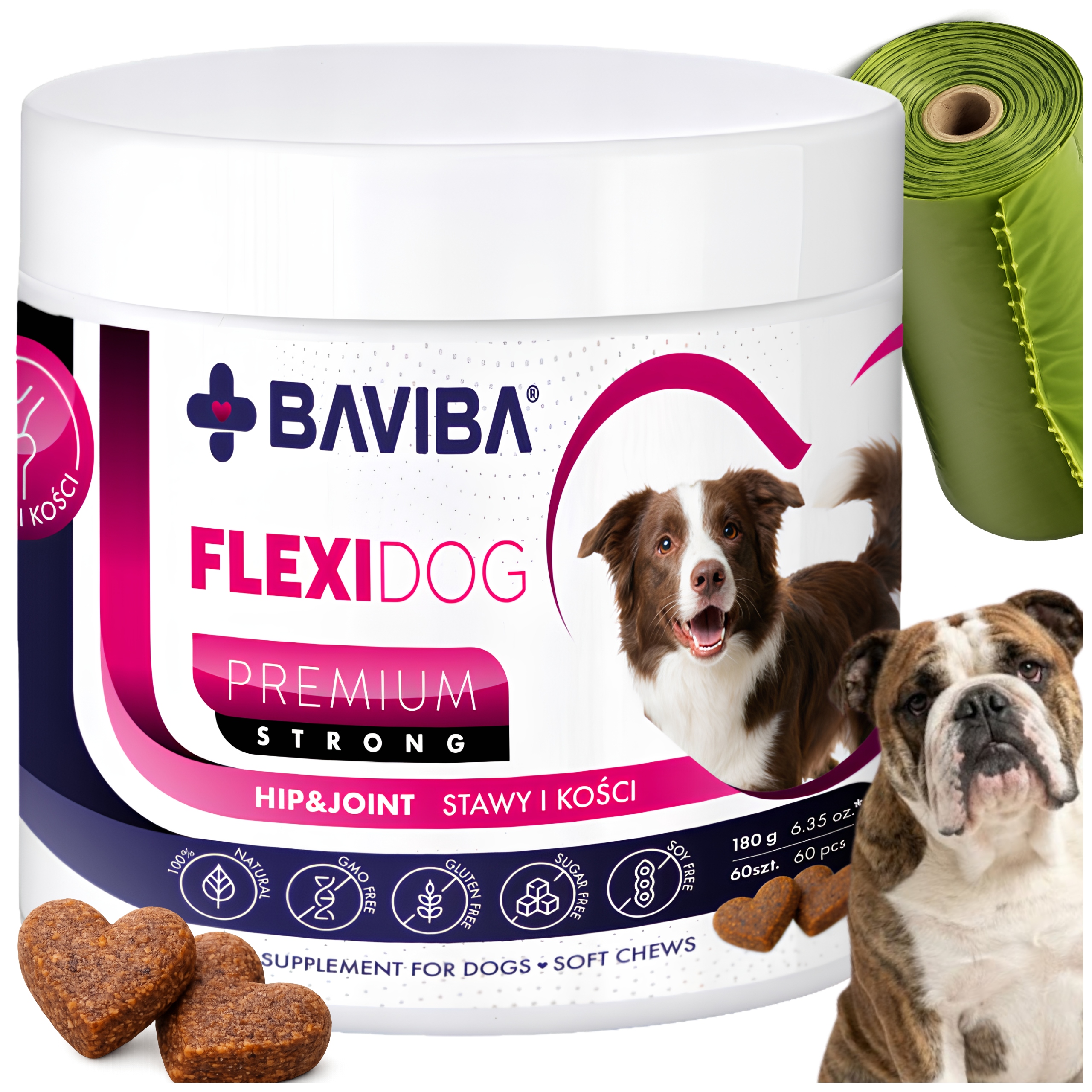 Baviba Flexi Dog Premium Strong 60szt Suplement dla psa Stawy i kości