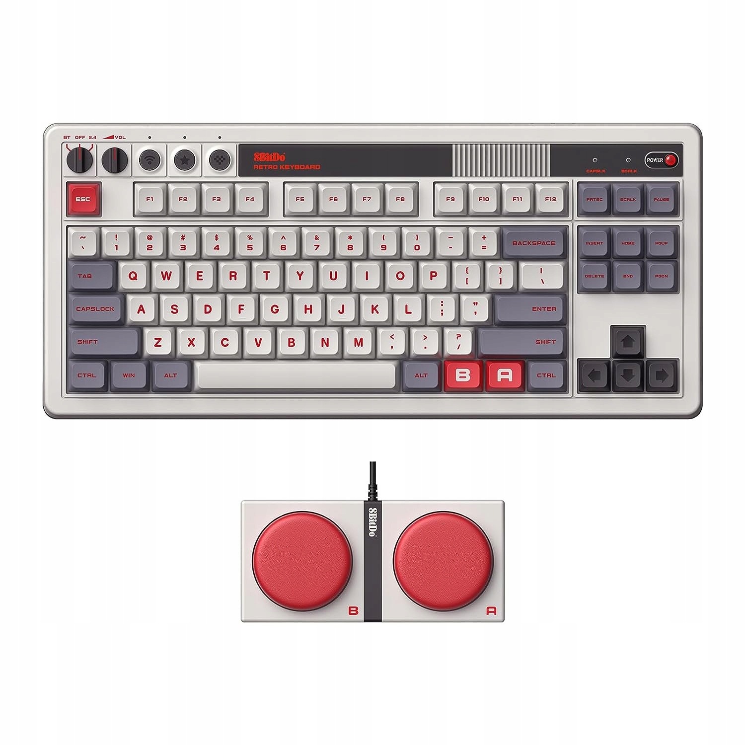 Retro klávesnice 8Bitdo Mechanical Keyboard N Edition Qwerty Us Ansi